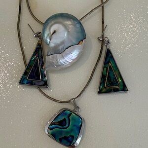 Elegant Abalone Shell Jewelry Set